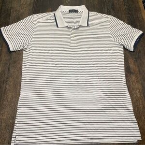 G Fore Polo Shirt Mens Medium Black White Stripe Performance‎ Golf Polo